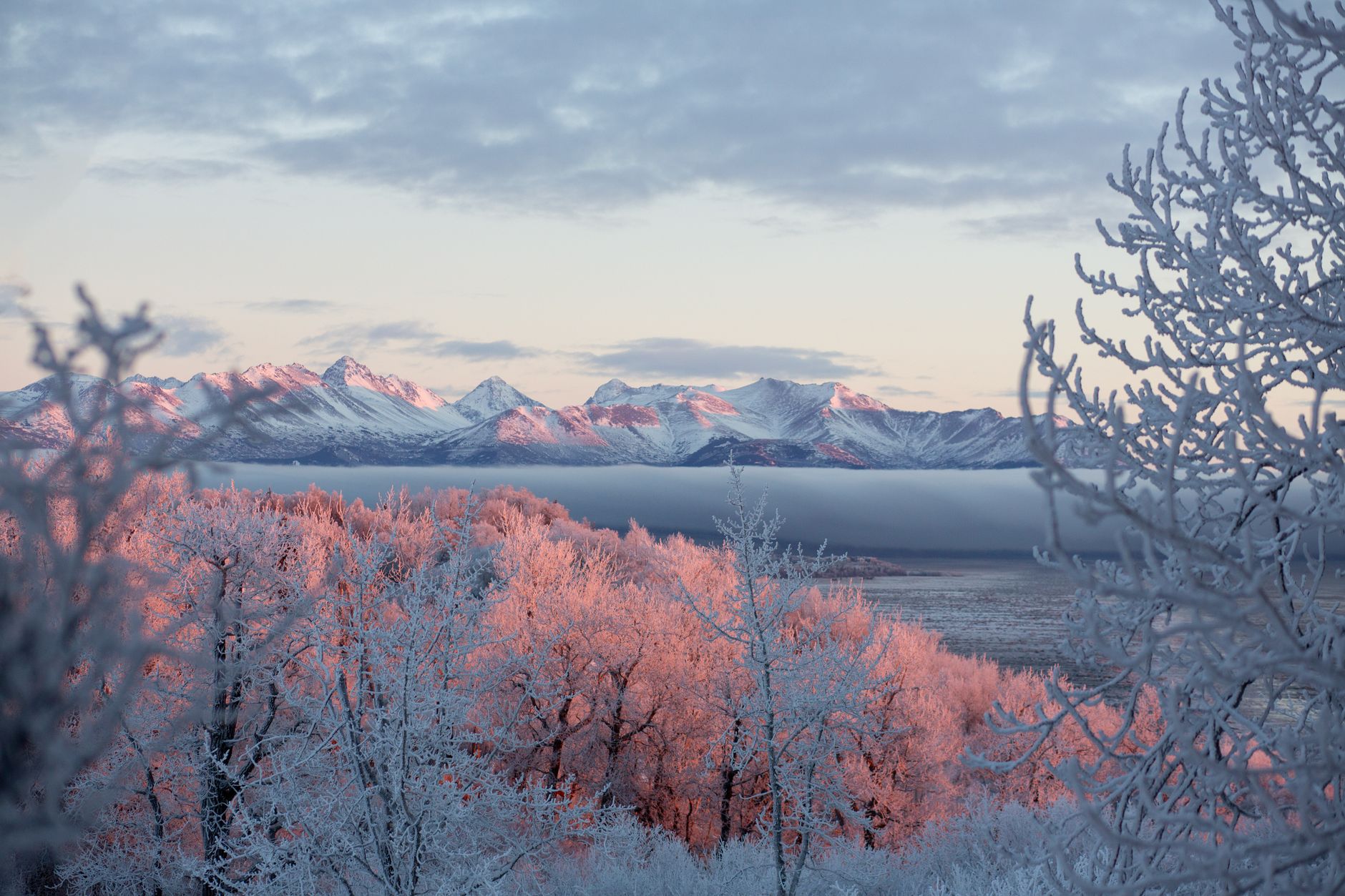 Anchorage, Alaska city landscape, the area devastated by the 1964 Good Friday earthquake