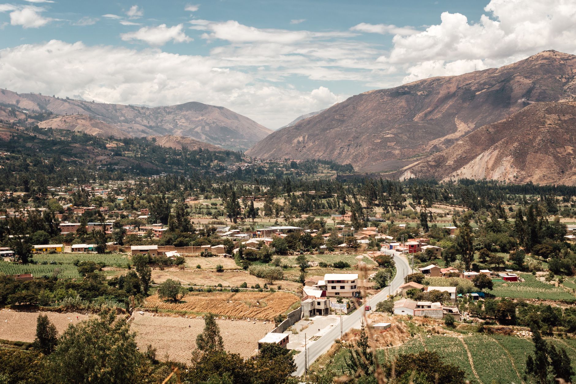 Andean mountain village in Peru, the kind of community devastated by the 1970 Ancash disaster