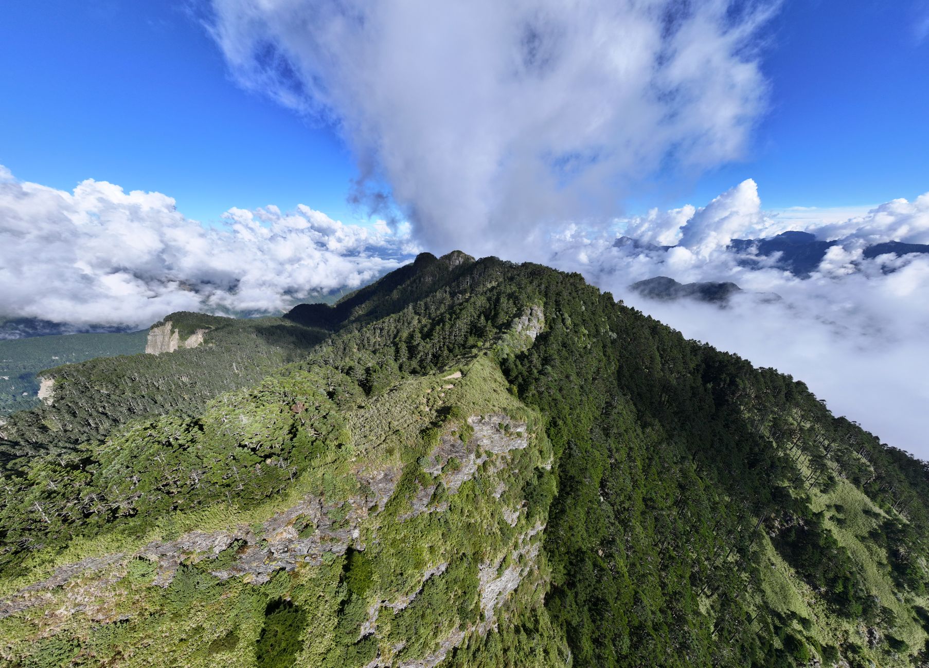 Mountain landscape of central Taiwan, near the region struck by the 1999 Chi-Chi earthquake