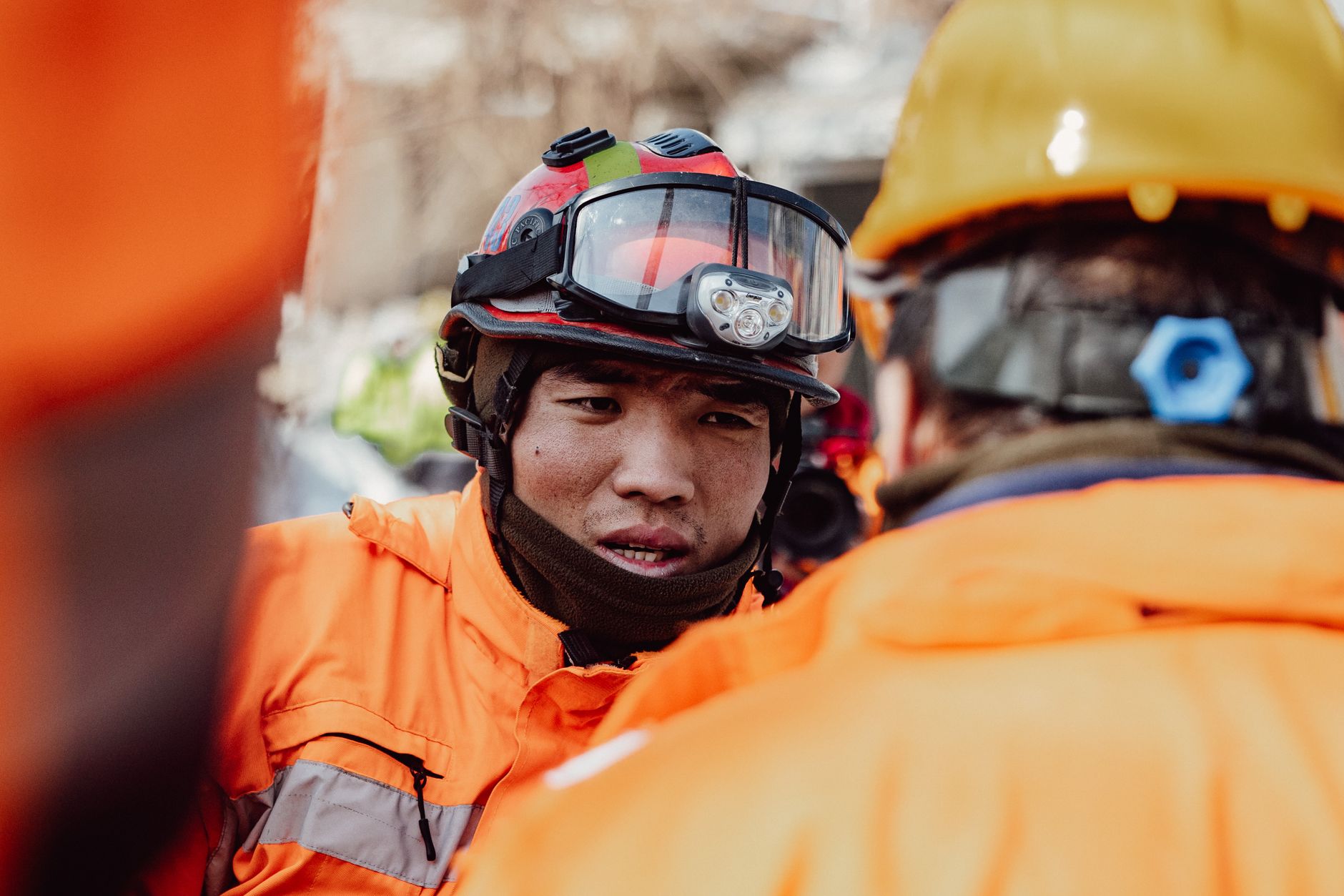 Emergency rescue team at a disaster site, the kind of relief effort mounted after the 2016 Ecuador earthquake