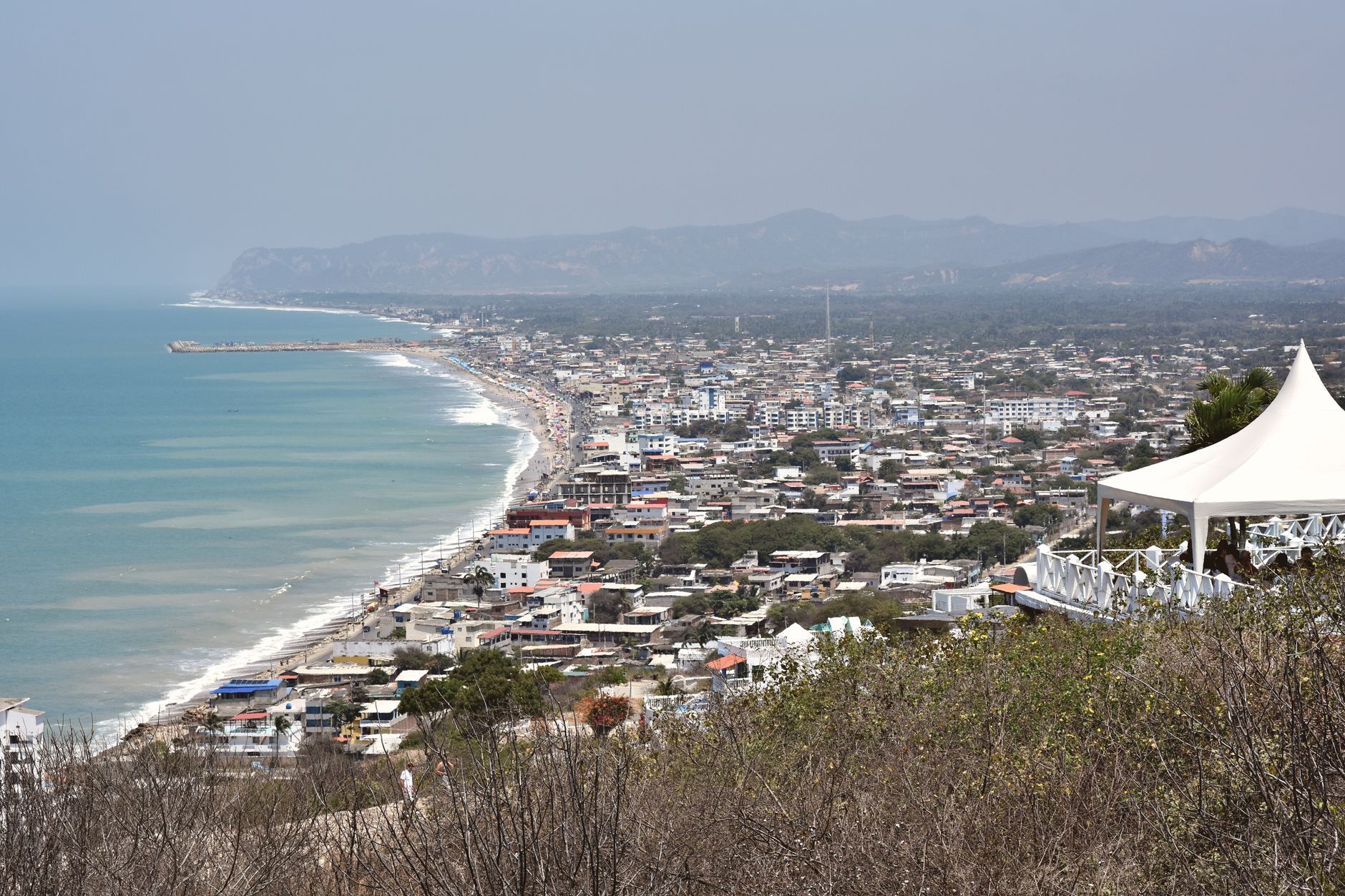 Tropical Pacific coastline of Ecuador, near the region struck by the 1906 earthquake