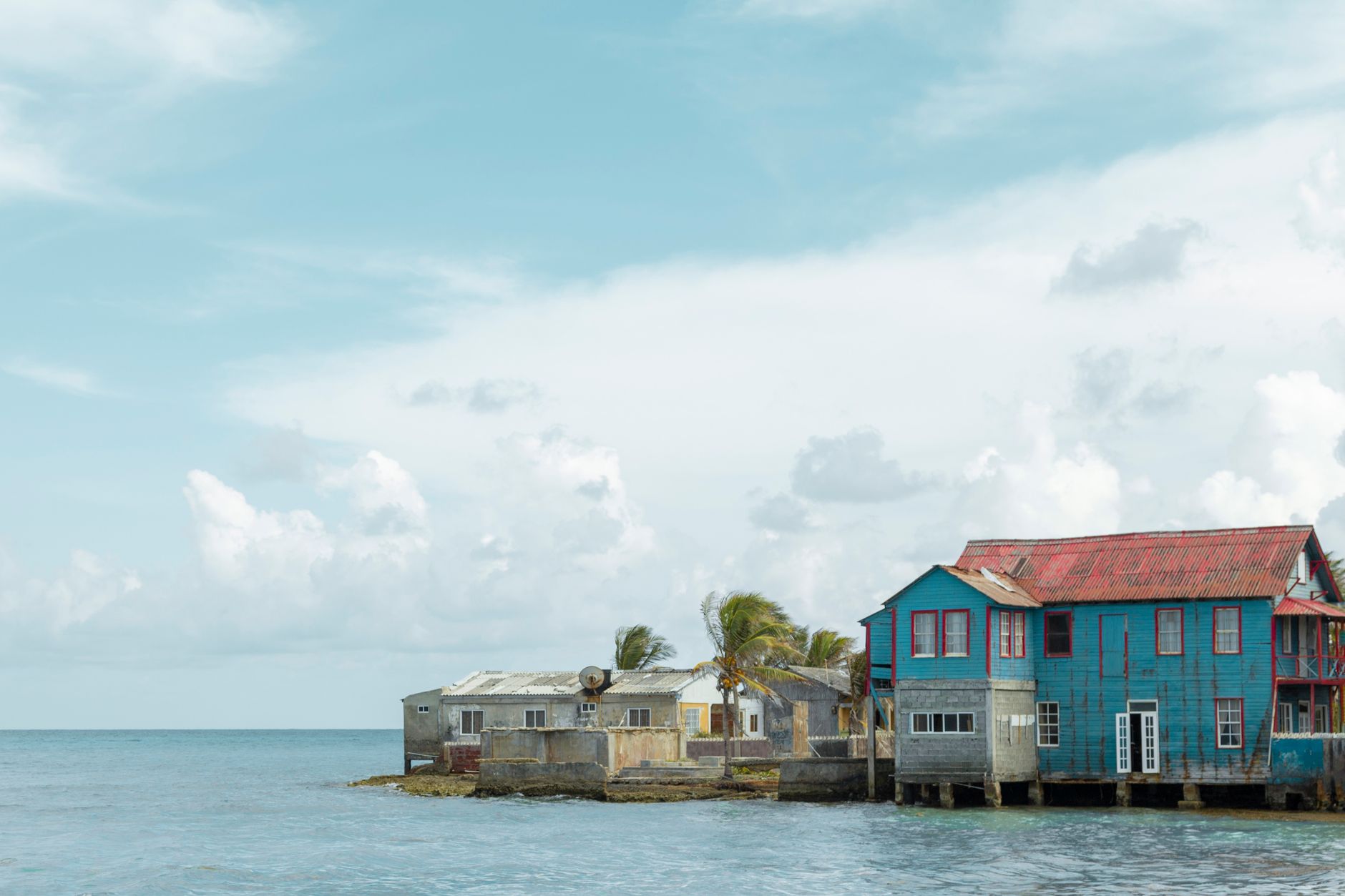 Tropical coastal fishing village, the kind of community devastated by the 1906 tsunami in Colombia