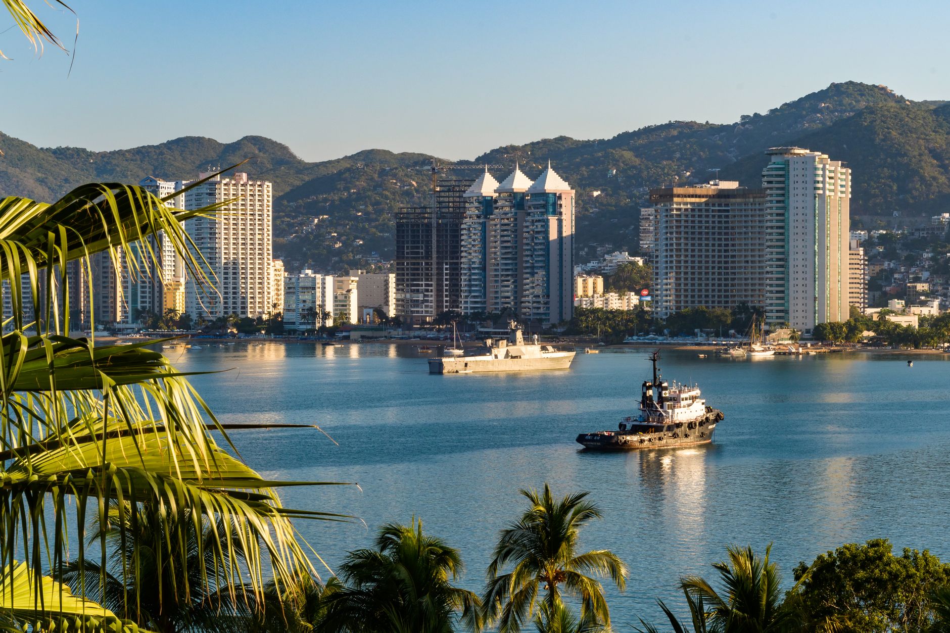 Acapulco bay and coastline on Mexico's high-risk Guerrero seismic gap