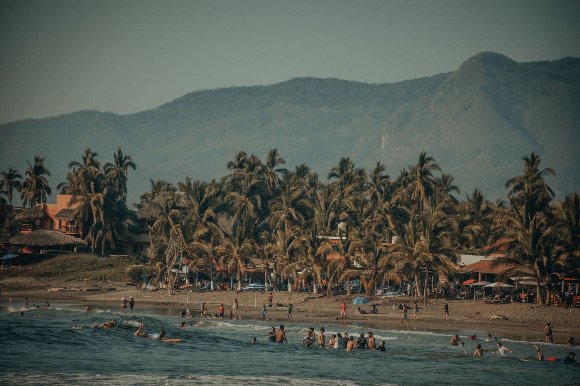 Mountainous Guerrero coastline where the Cocos plate subducts beneath Mexico