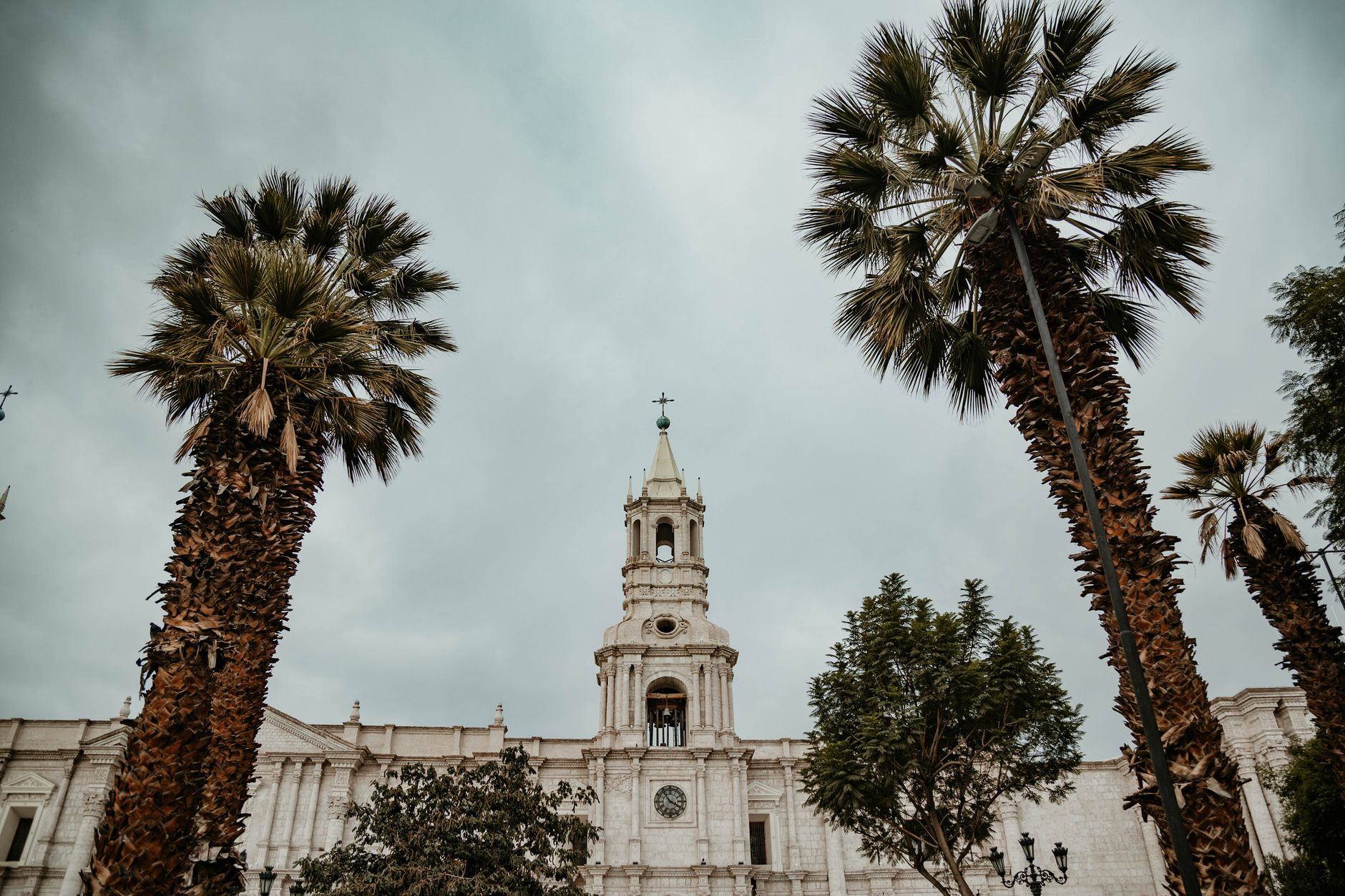 White colonial buildings of Arequipa, southern Peru