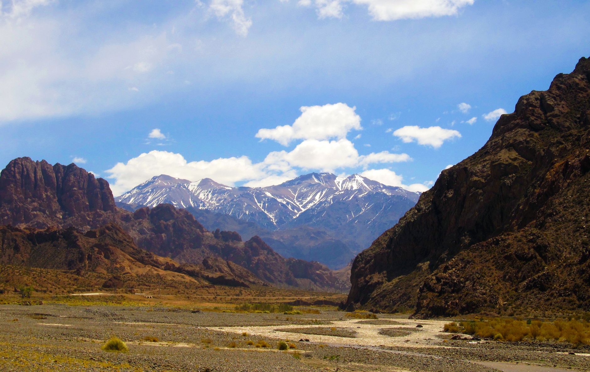 Andes landscape near Mendoza, in Argentina's seismically active west