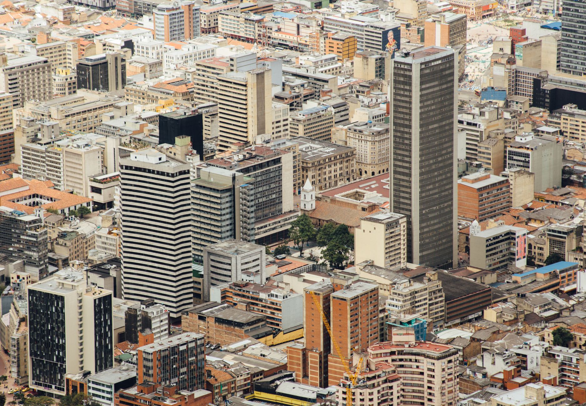 Architecture of Bogotá, built on the soft soils of the former savanna lakebed