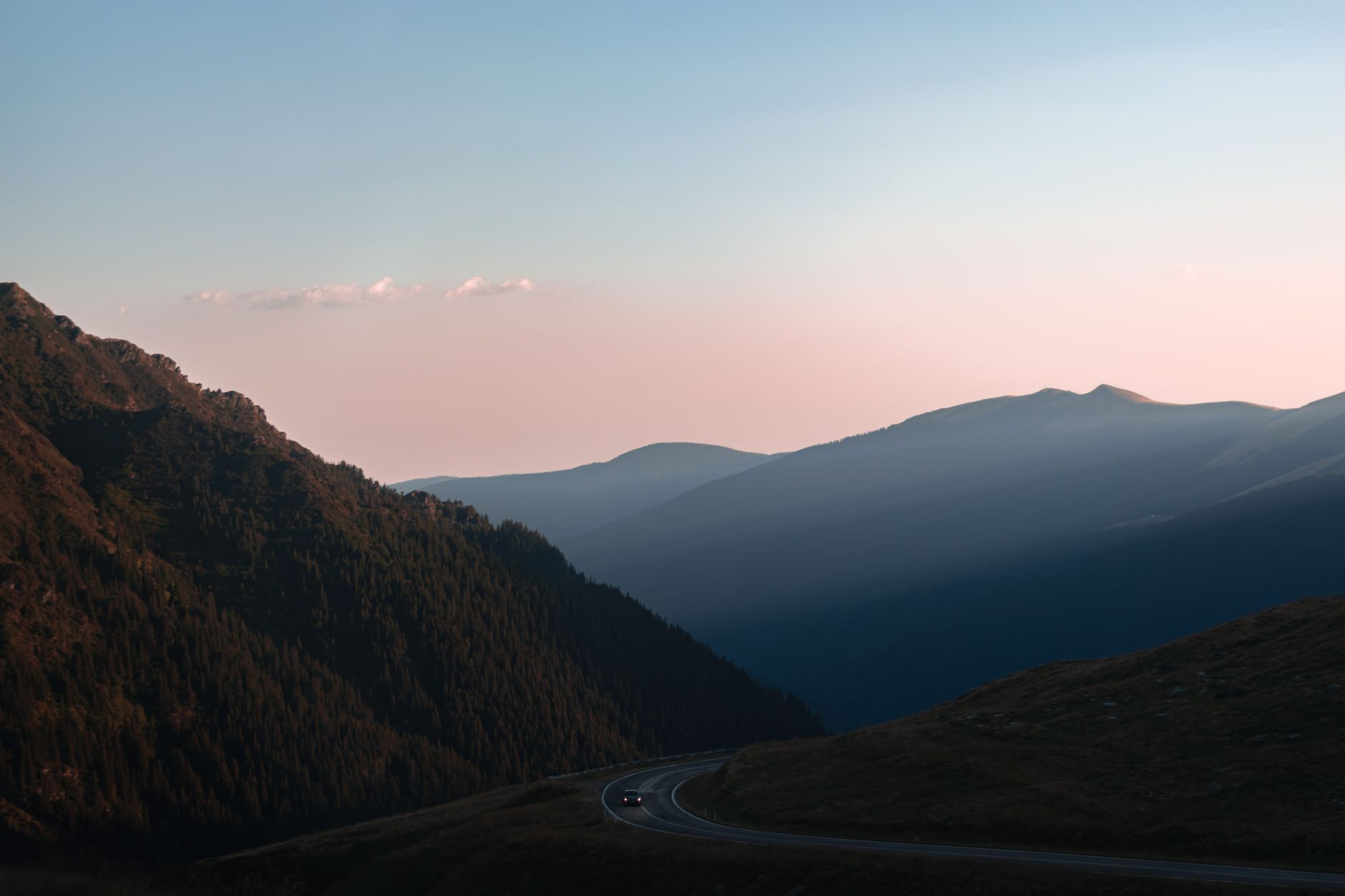The Carpathian Mountains landscape in Romania