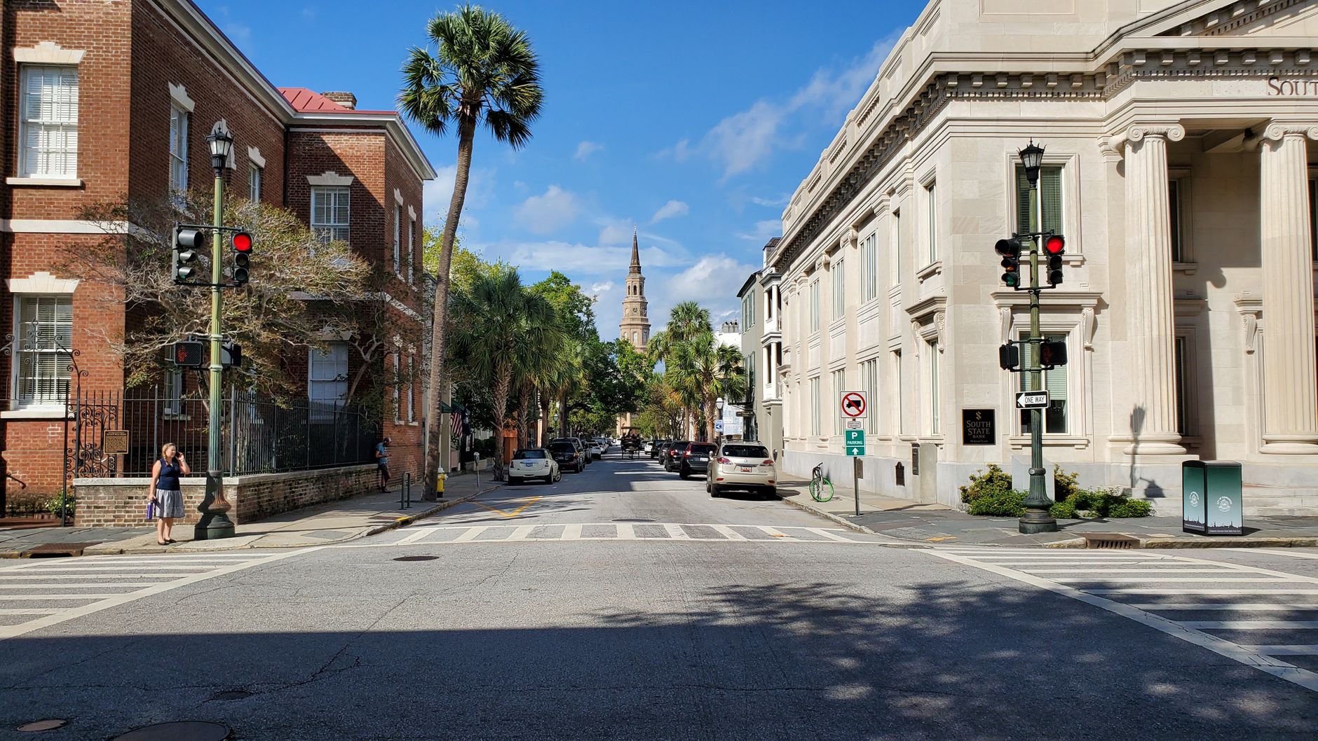 Historic brick buildings in Charleston, the kind of unreinforced masonry vulnerable to earthquake shaking