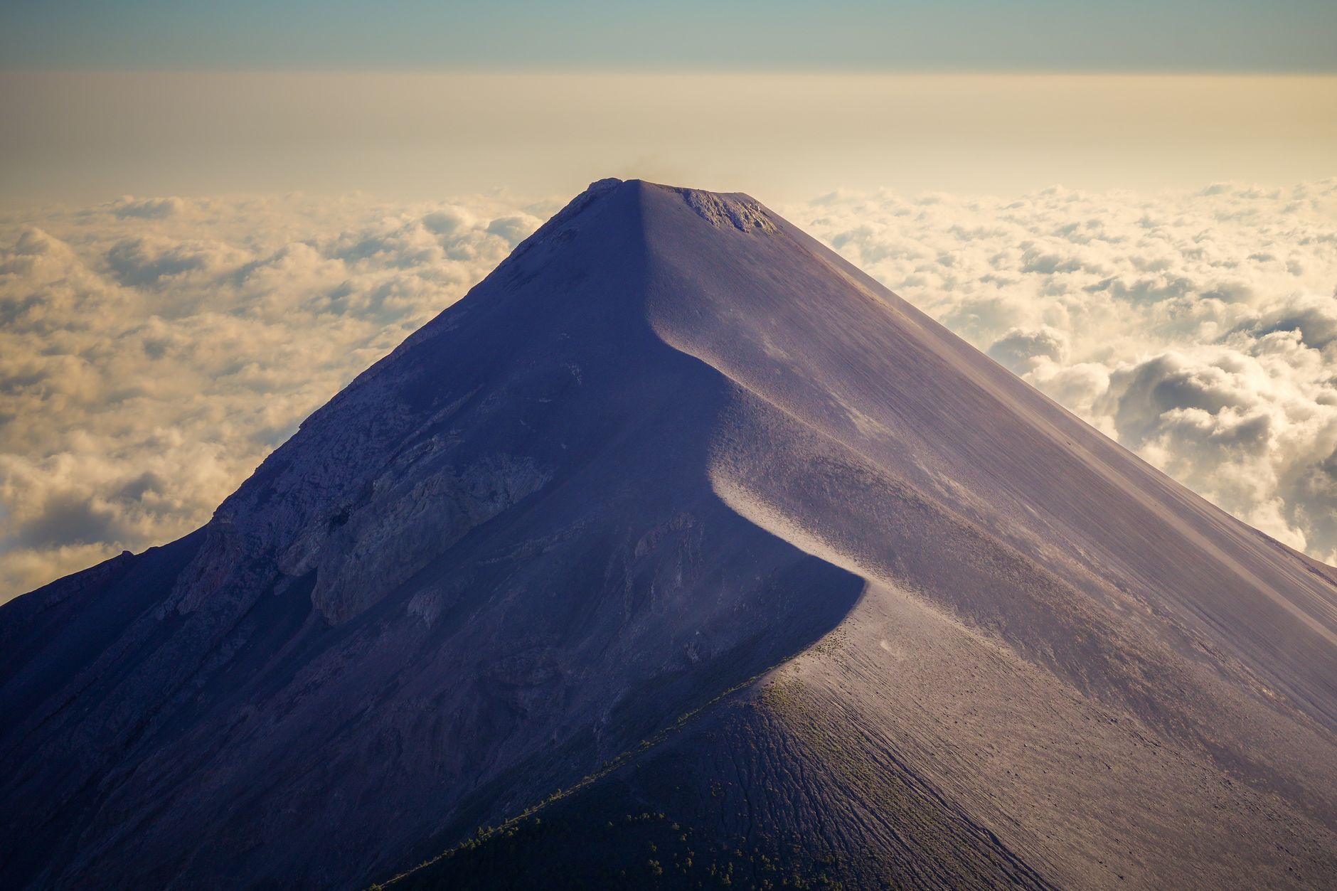 Volcanic mountains near Guatemala City, part of the country's active tectonic setting