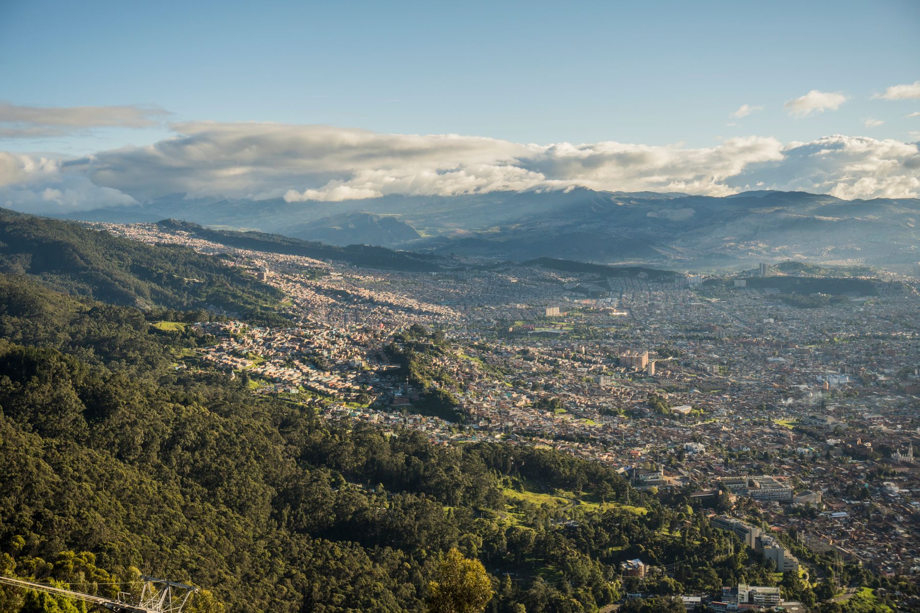 Colombia Bogota city mountains landscape