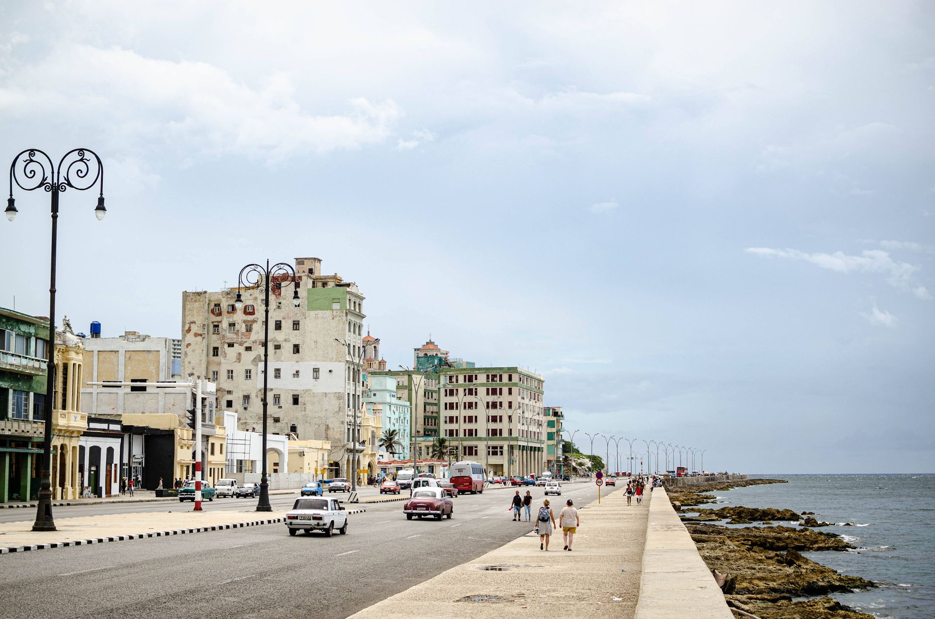 Skyline de La Habana y el Malecón, en el oeste de Cuba, de menor sismicidad