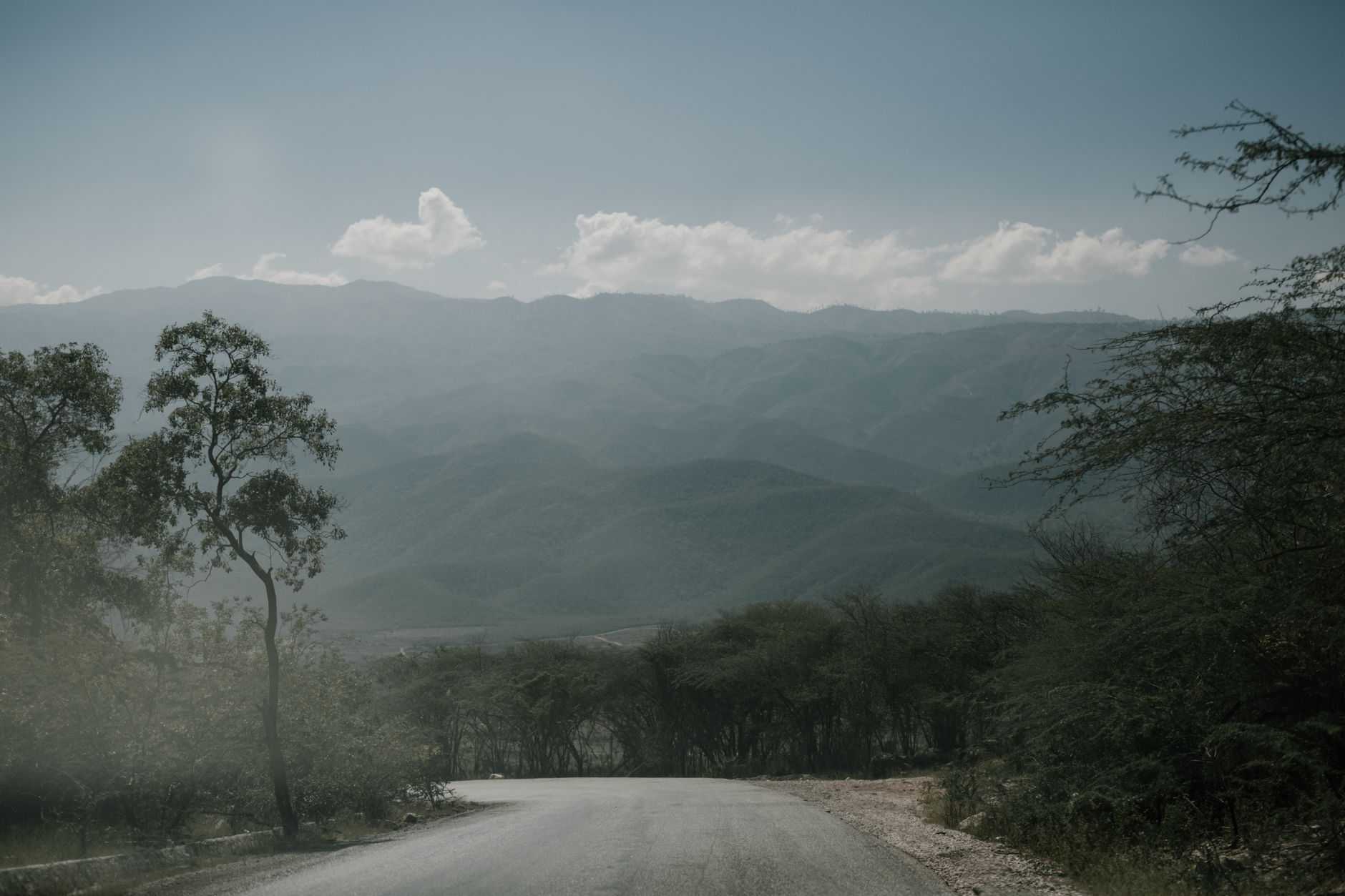 Mountain landscape of the Dominican Republic on the island of Hispaniola