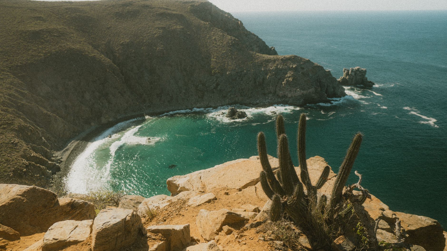 Pacific coastline of Baja California, Mexico, near the San Andreas fault system