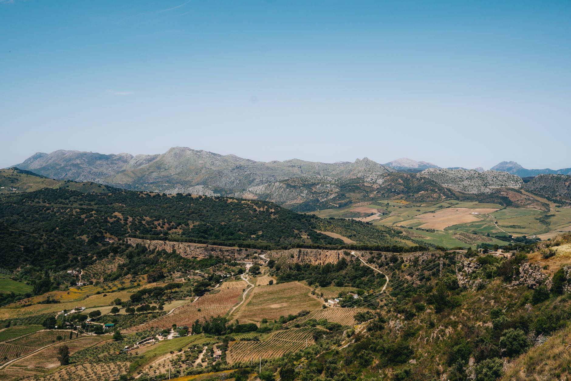 Andalusian mountain landscape near Granada, Spain