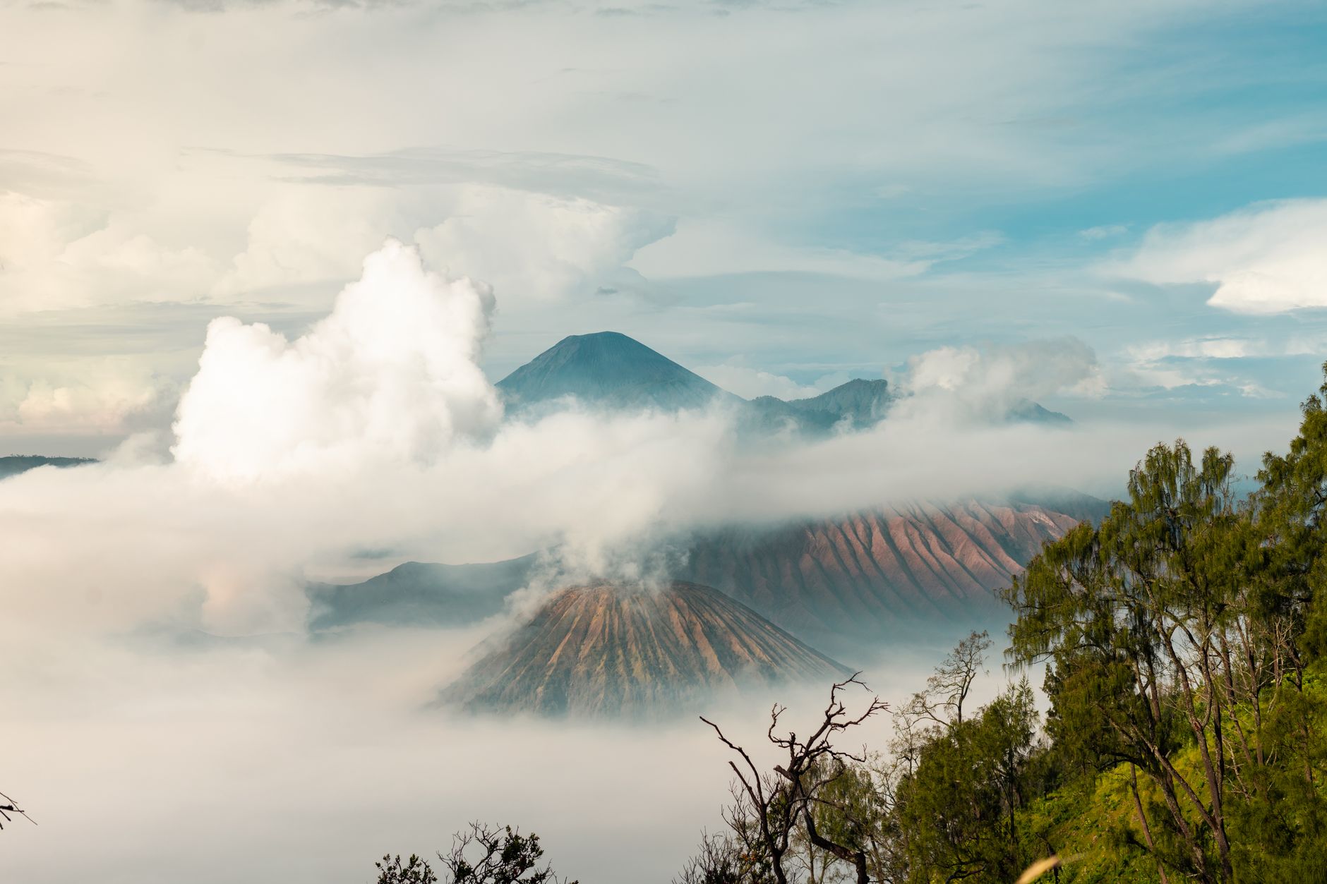 Volcano on the Pacific Ring of Fire, Indonesia