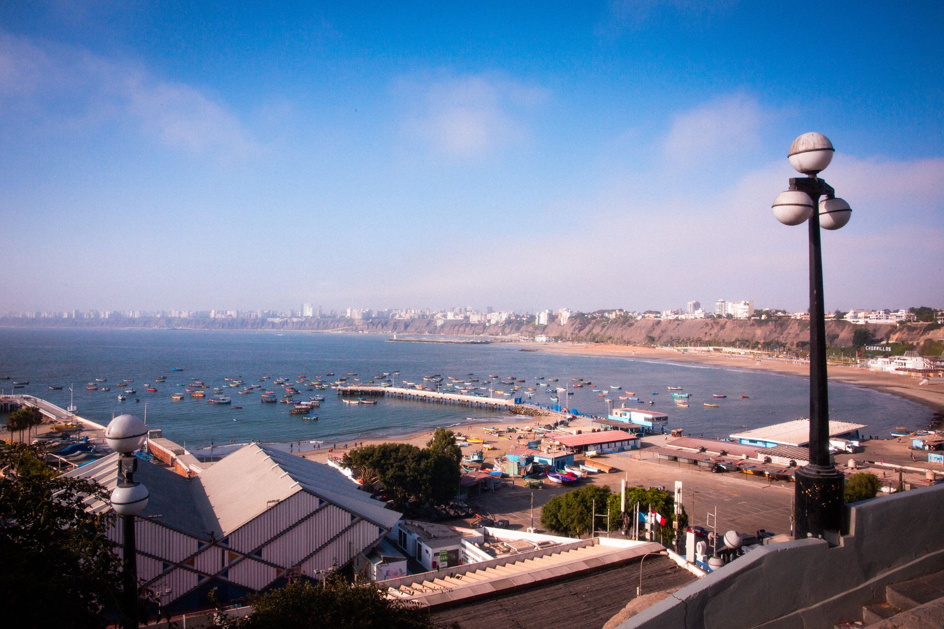 Pacific coastline near Callao, Peru's main port next to Lima