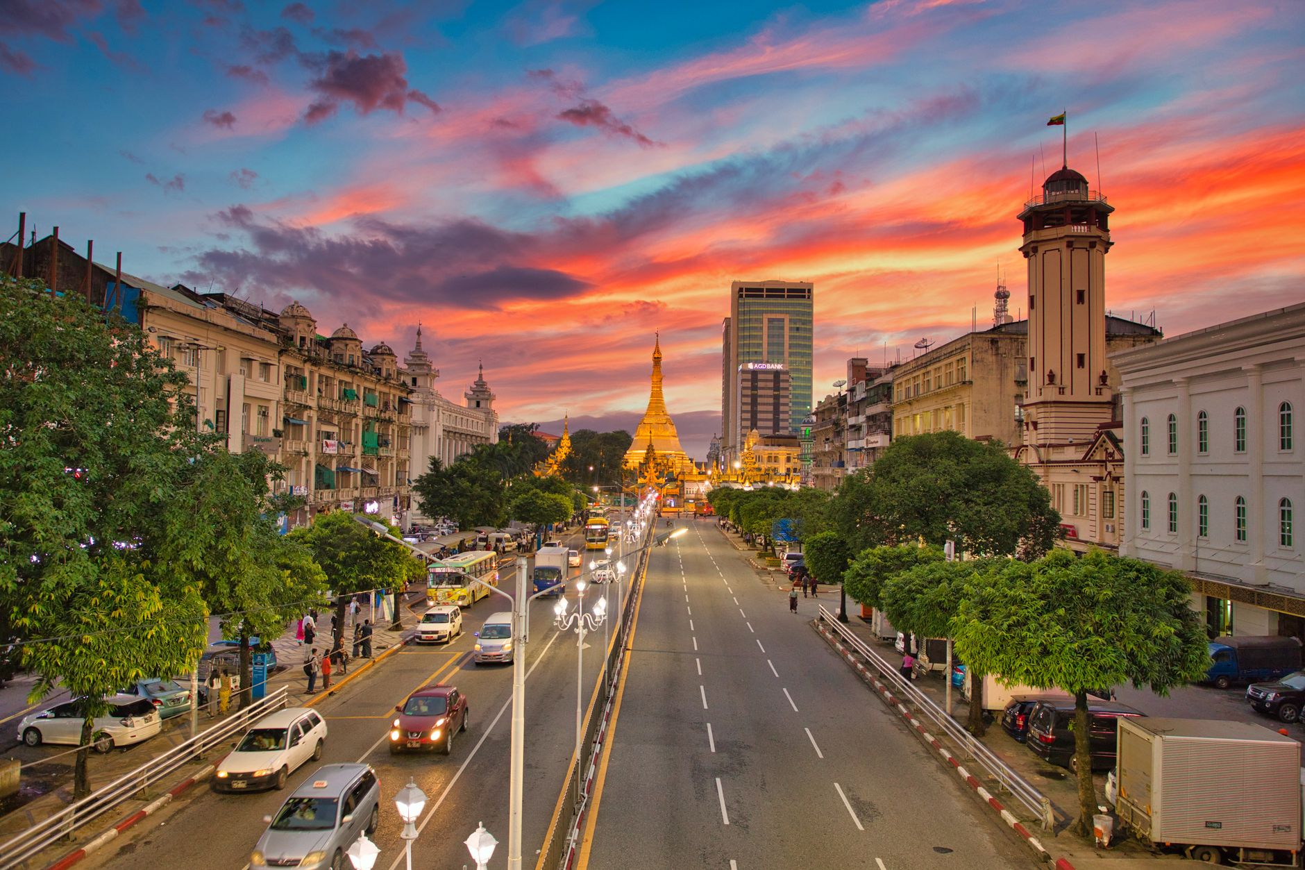 Yangon cityscape, Myanmar's largest city