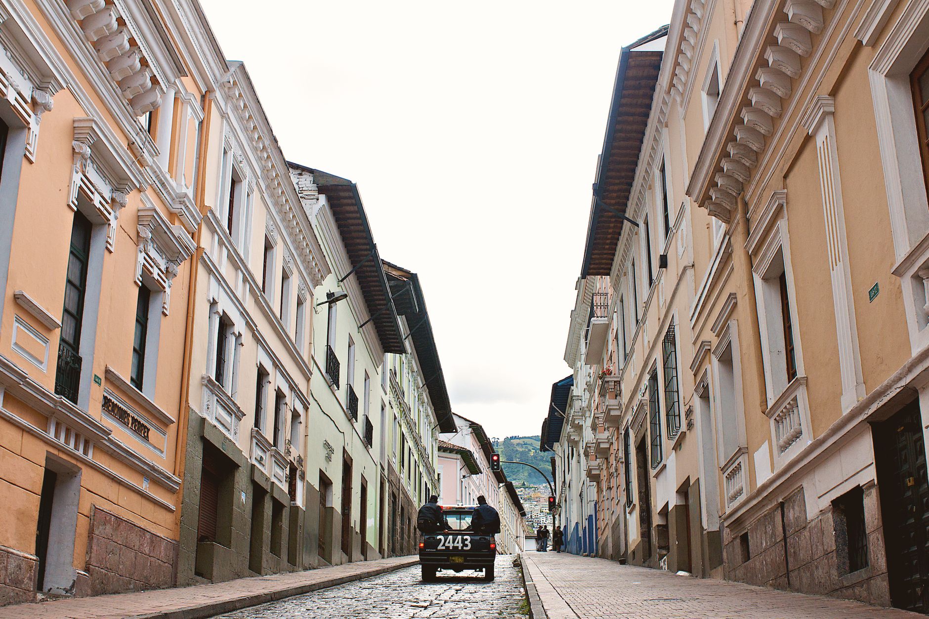 Street in the historic centre of Quito, Ecuador