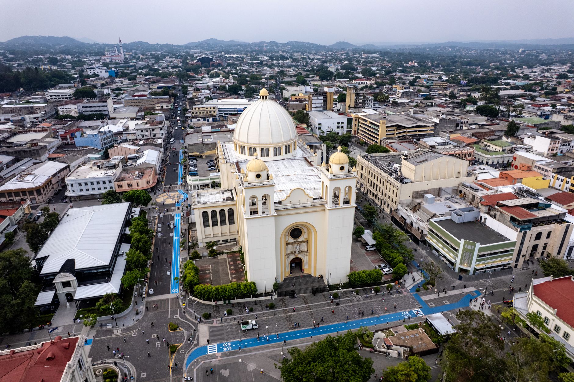 San Salvador, El Salvador city skyline, one of Central America's most earthquake-exposed capitals