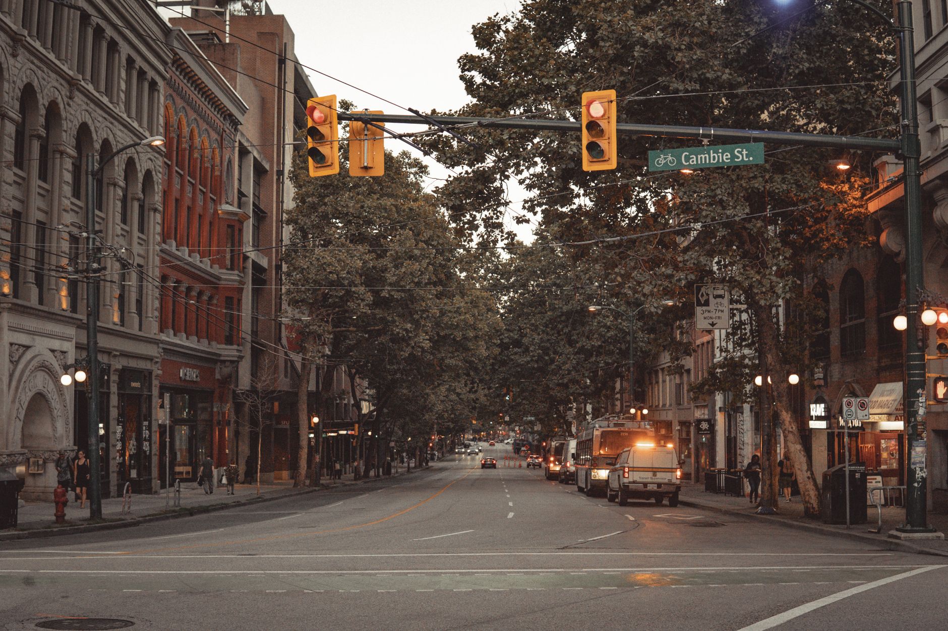 Calle del centro de Vancouver, Columbia Británica