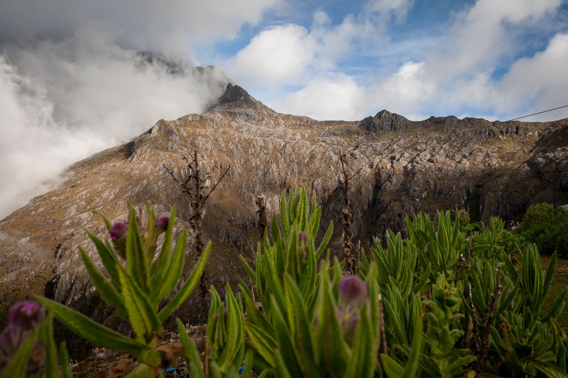 Andes mountain landscape in western Venezuela, along the Boconó Fault system