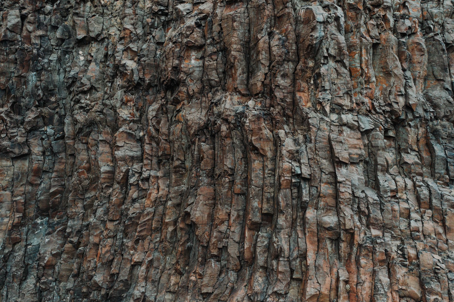Geological rock layers near a seismic fault