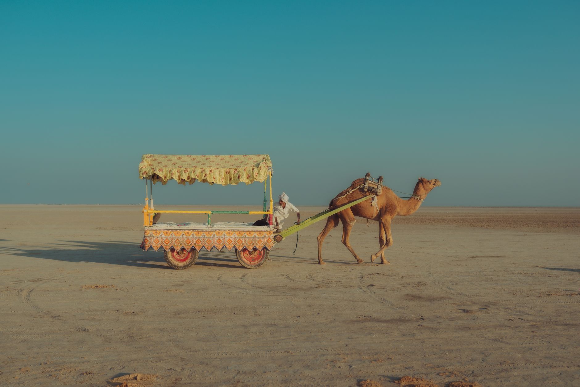 Arid landscape of Kutch, Gujarat, India, near the region struck by the 2001 Bhuj earthquake