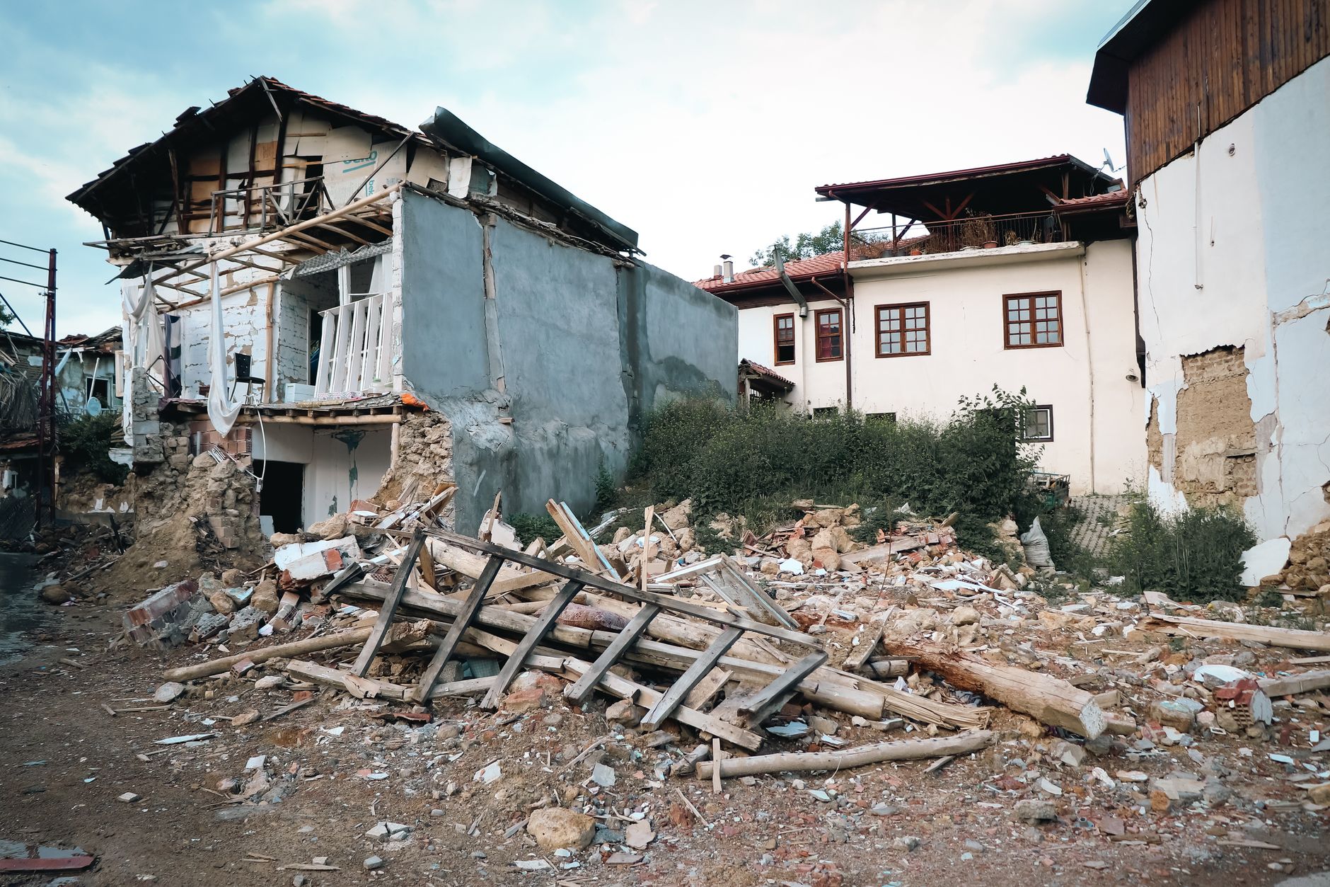 House reduced to rubble after an earthquake, the kind of destruction seen across southwest Haiti in 2021