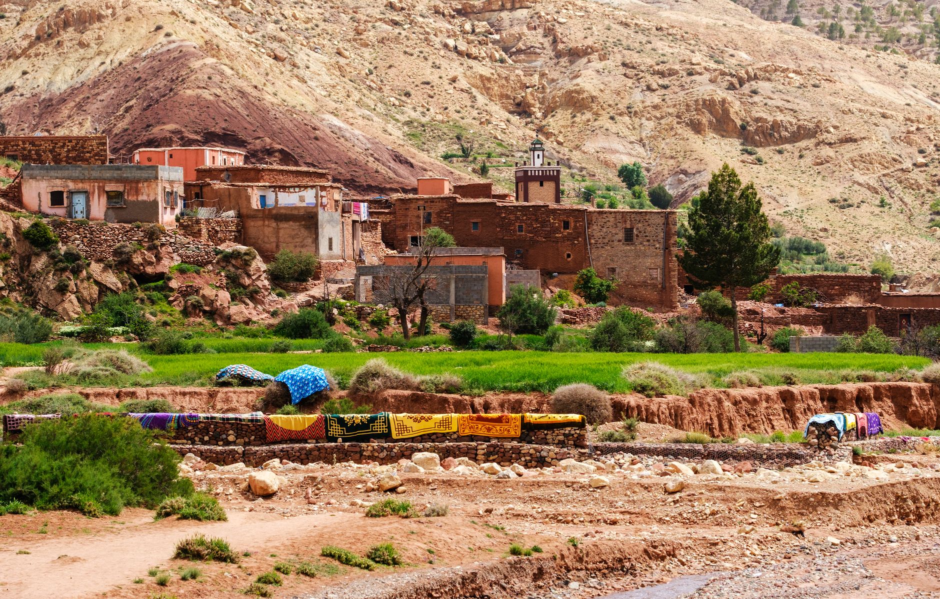 High Atlas Mountains village in Morocco, the kind of settlement devastated by the 2023 Al Haouz earthquake