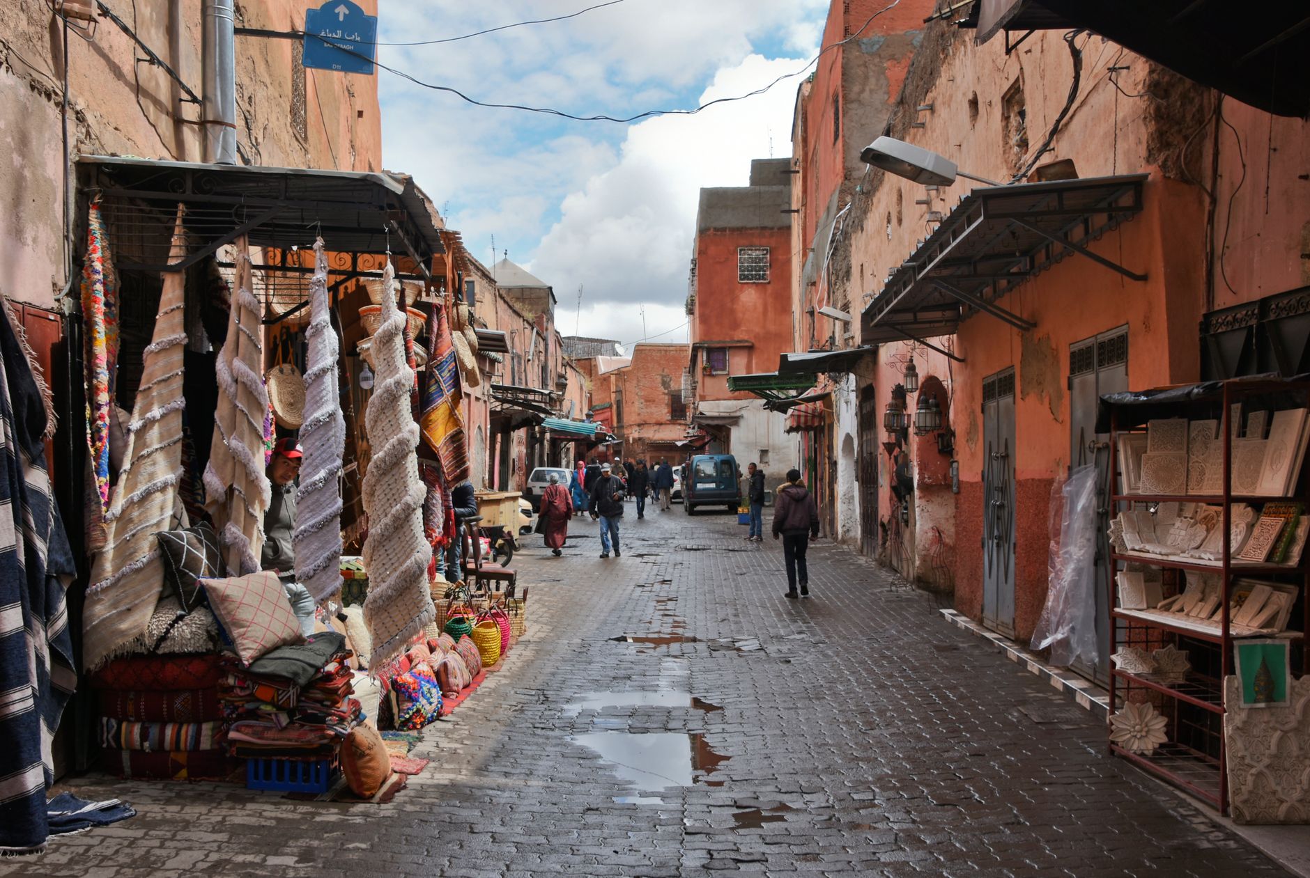 Historic Marrakesh medina, Morocco, a UNESCO World Heritage Site damaged by the 2023 earthquake
