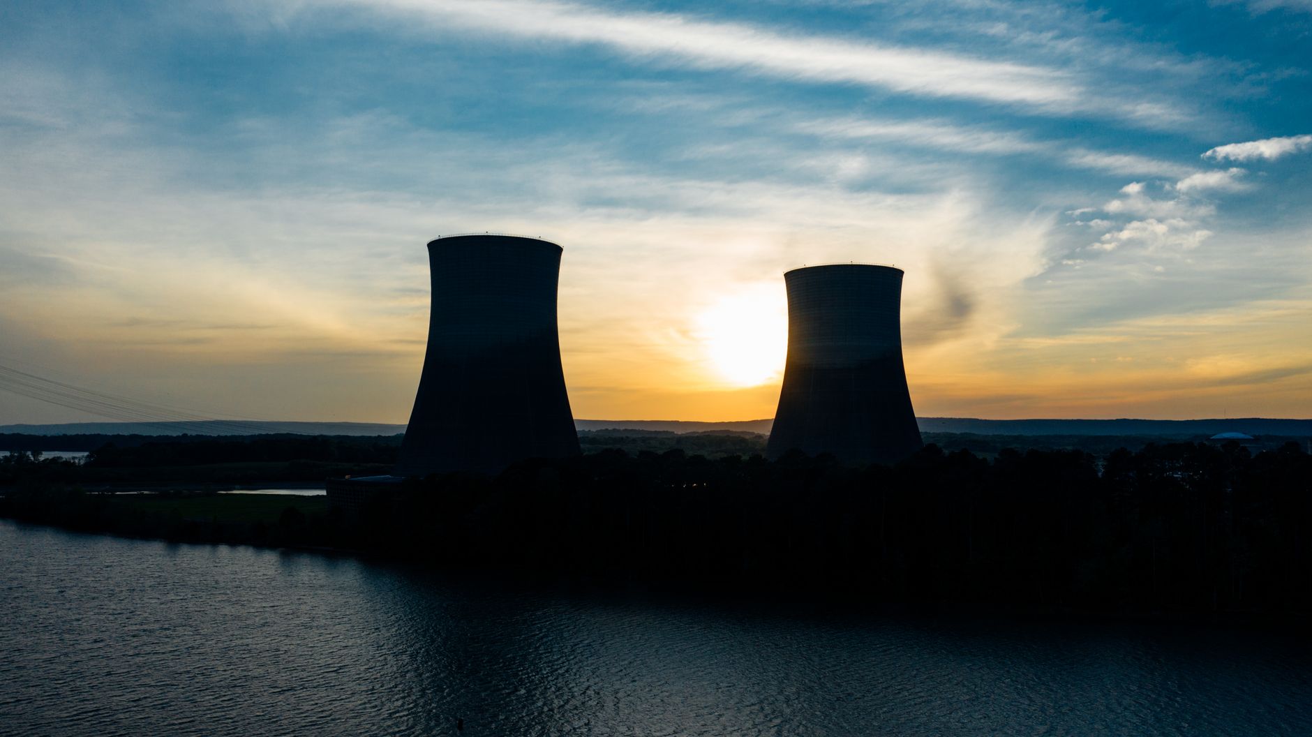 Nuclear power plant cooling towers, similar to the Fukushima Daiichi plant crippled by the 2011 tsunami