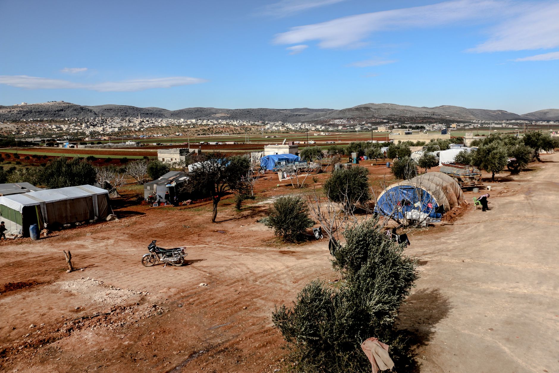 Turkey-Syria border region city landscape, near the area struck by the 2023 earthquake